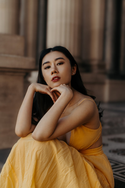 model in yellow dress melbourne photography creative artist